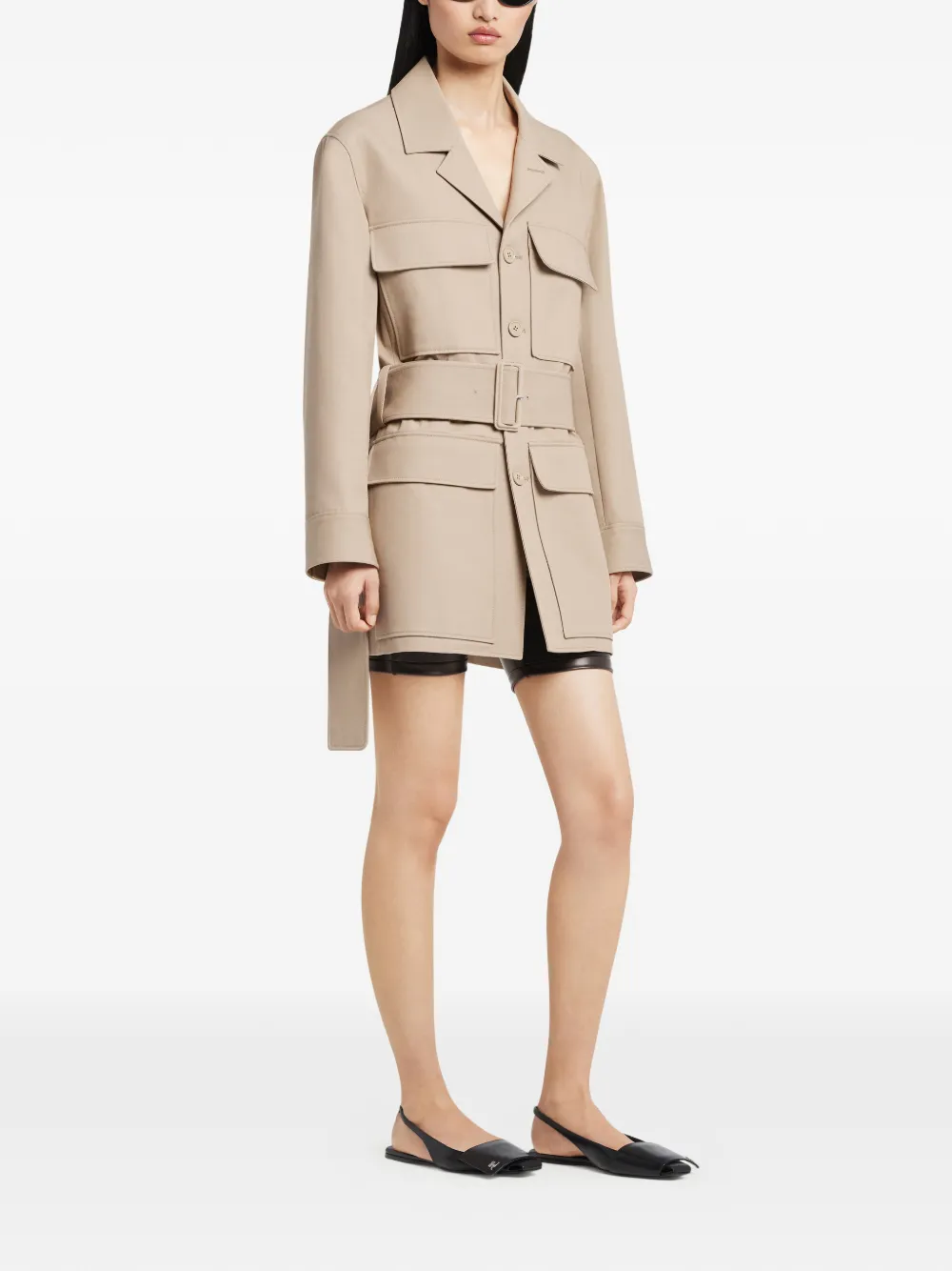 Courrèges Jas met knopen Beige