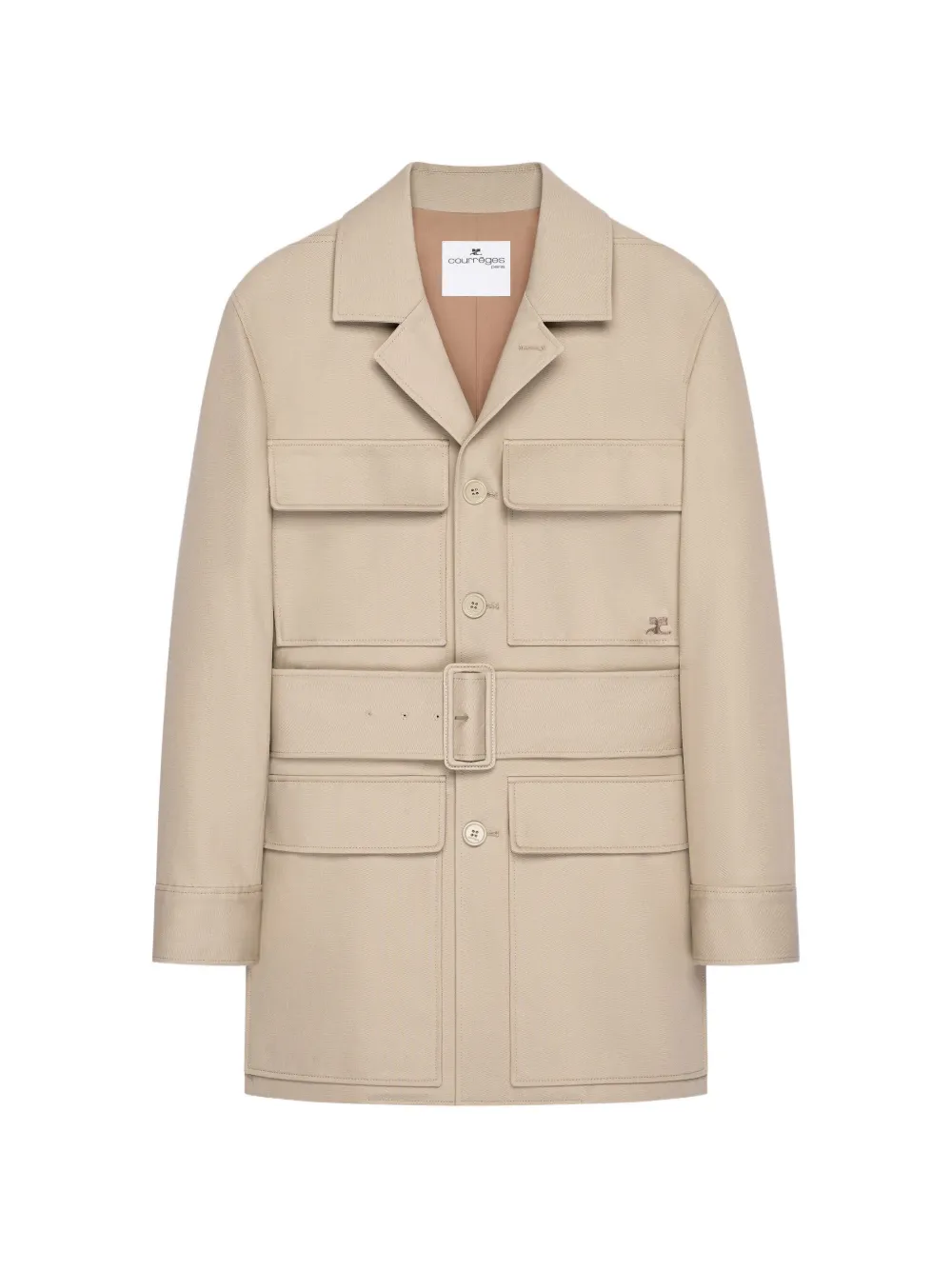 Courrèges Cappotto con bottoni - Toni neutri