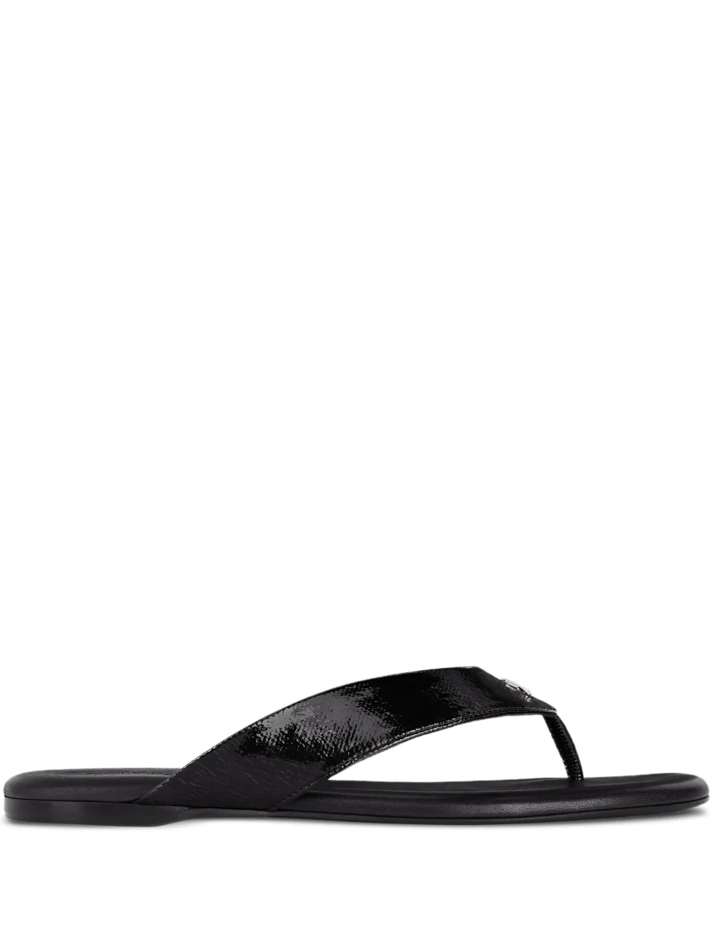 Courrèges flip flops con logo | negro | Image 1
