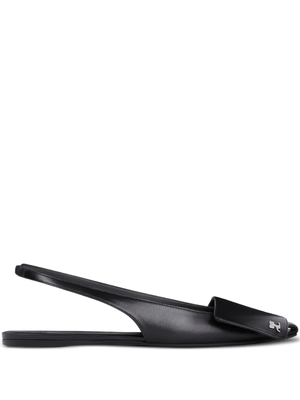 Courrèges flats con tira trasera | negro | Image 1
