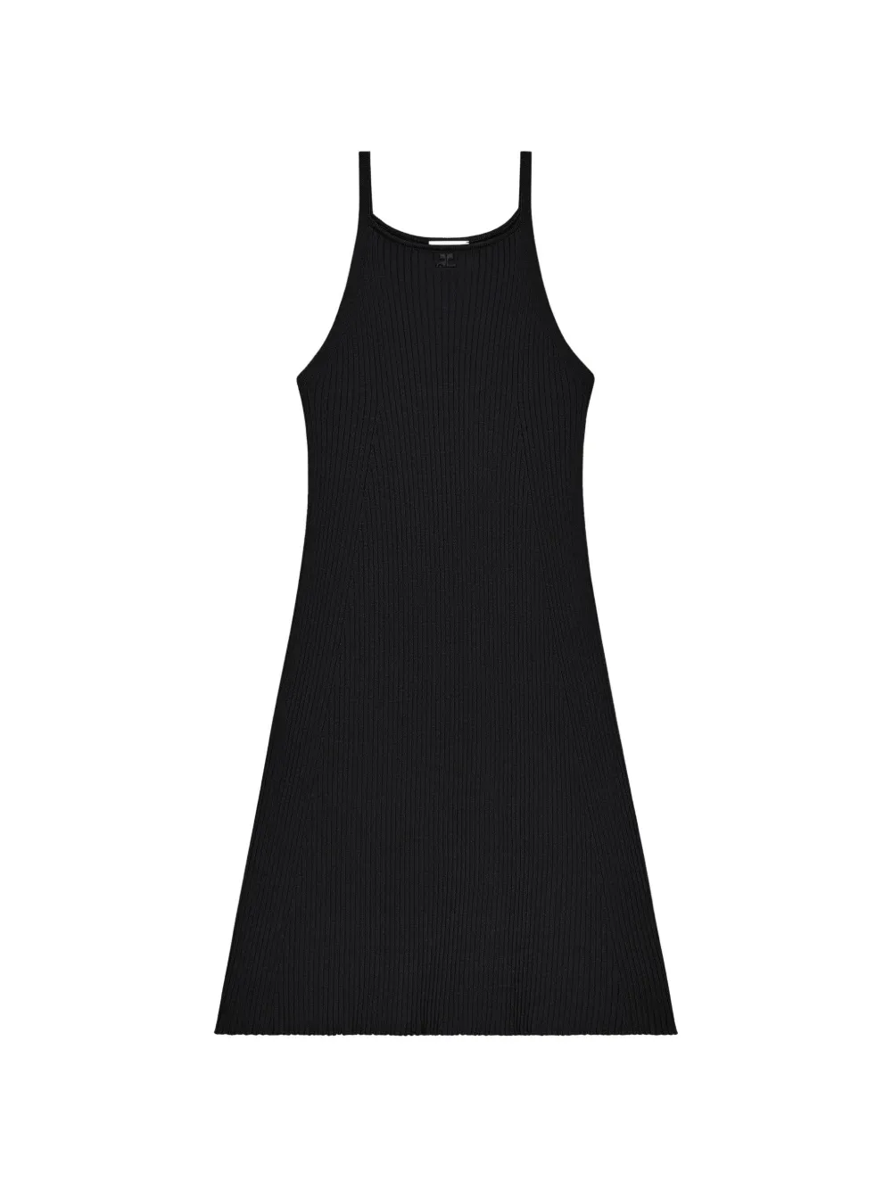 Courrèges ribbed-knit A-line dress - Nero