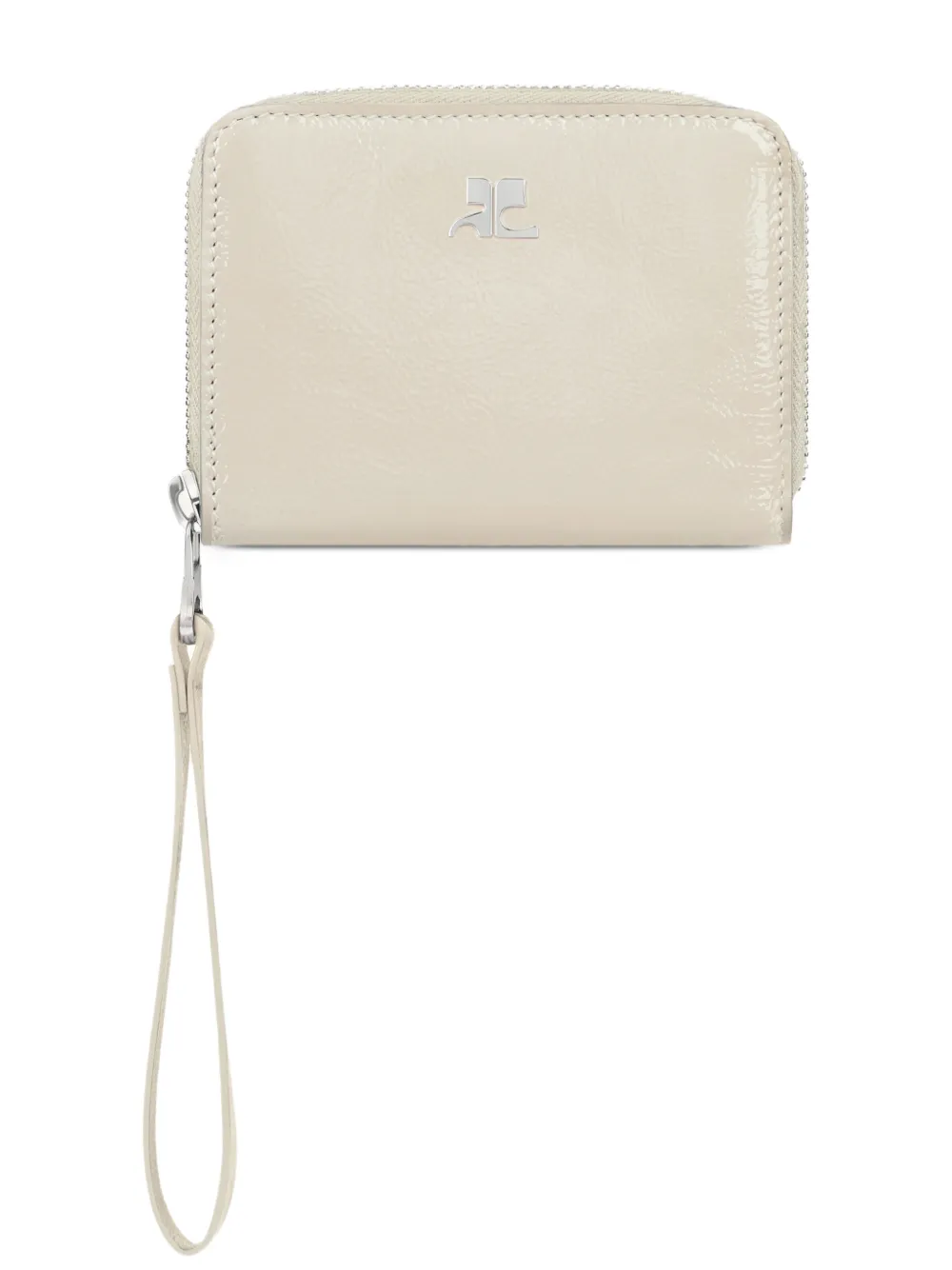 Courrèges Portafoglio compatto con zip - Toni neutri