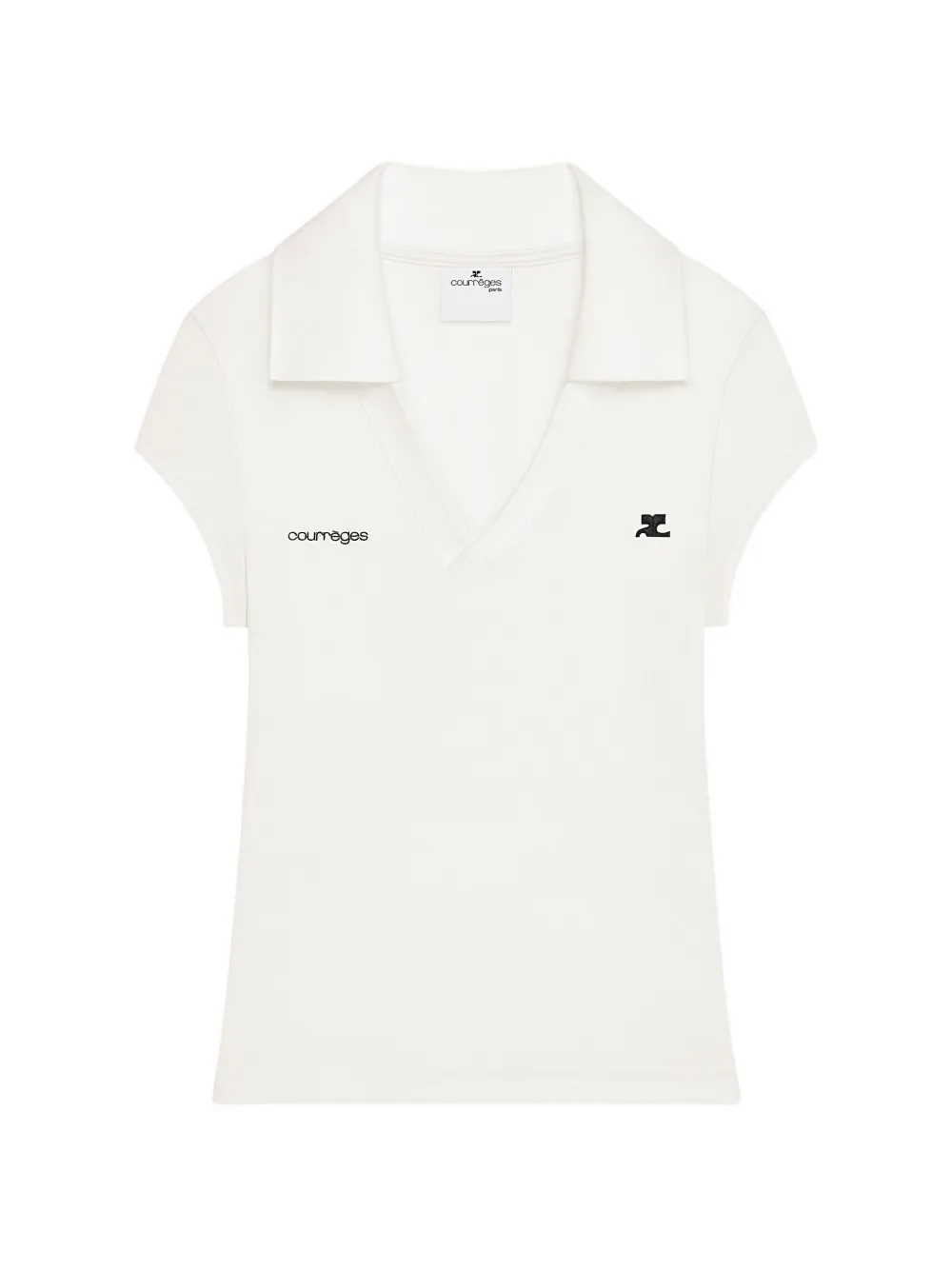 Courrèges Polo con logo - Bianco