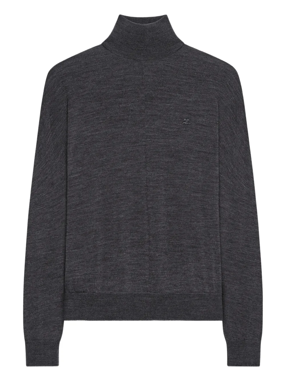 Courrèges Turtleneck Long-sleeves Sweater In Brown