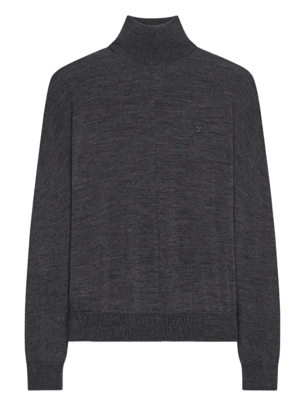 ☆courre'gesクレージュ☆ 薄手タートルネック ウールセーター Courrèges タートルネック セーター | グレー | FARFETCH JP