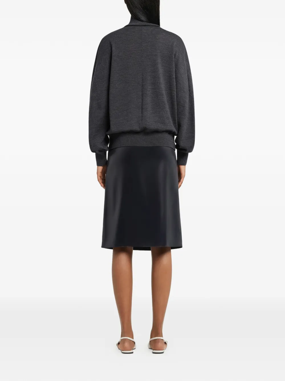 Courrèges Turtleneck Long-sleeves Sweater In Brown