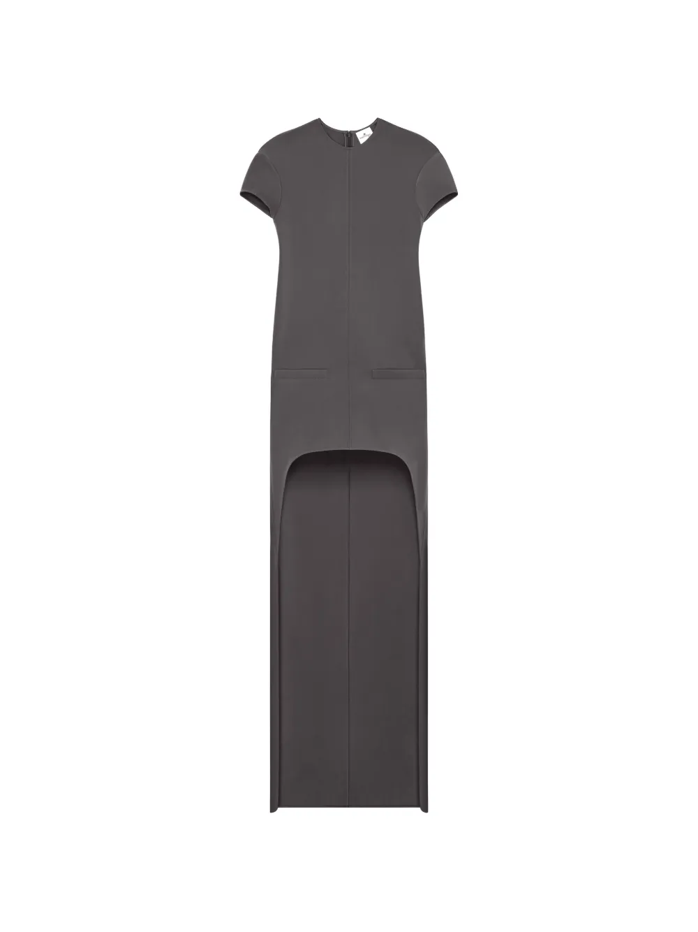 Courrèges Maxi-jurk met ronde afwerking Grijs
