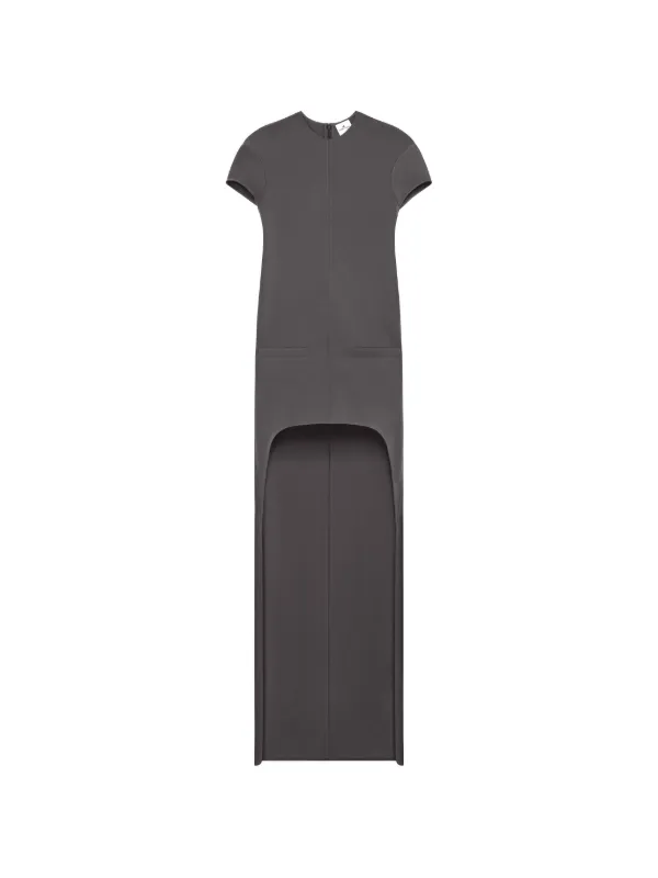 Courrèges Circle Edged Long Dress in Grey