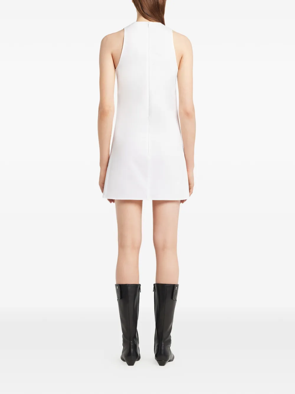 Courrèges Popeline midi-jurk Wit