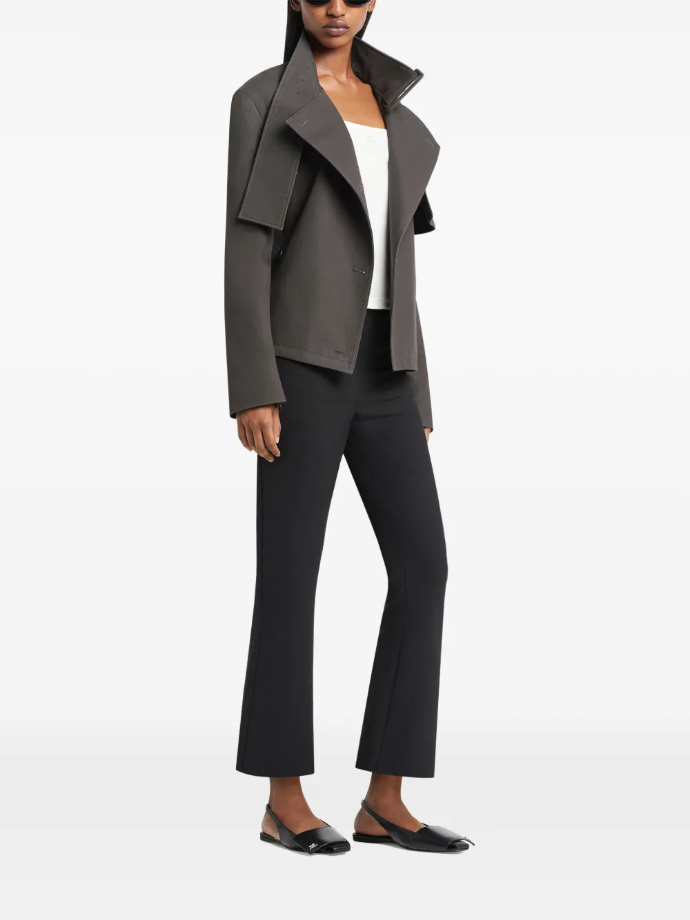  Courrèges Buckle Long-sleeves Cotton Jacket - Grey 