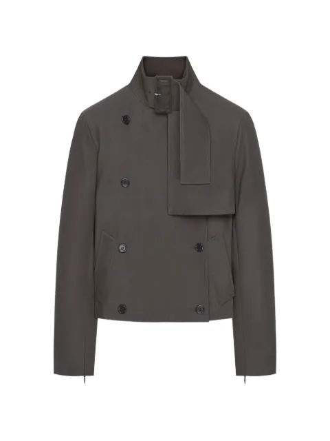 Courrèges buckle short cotton trench coat