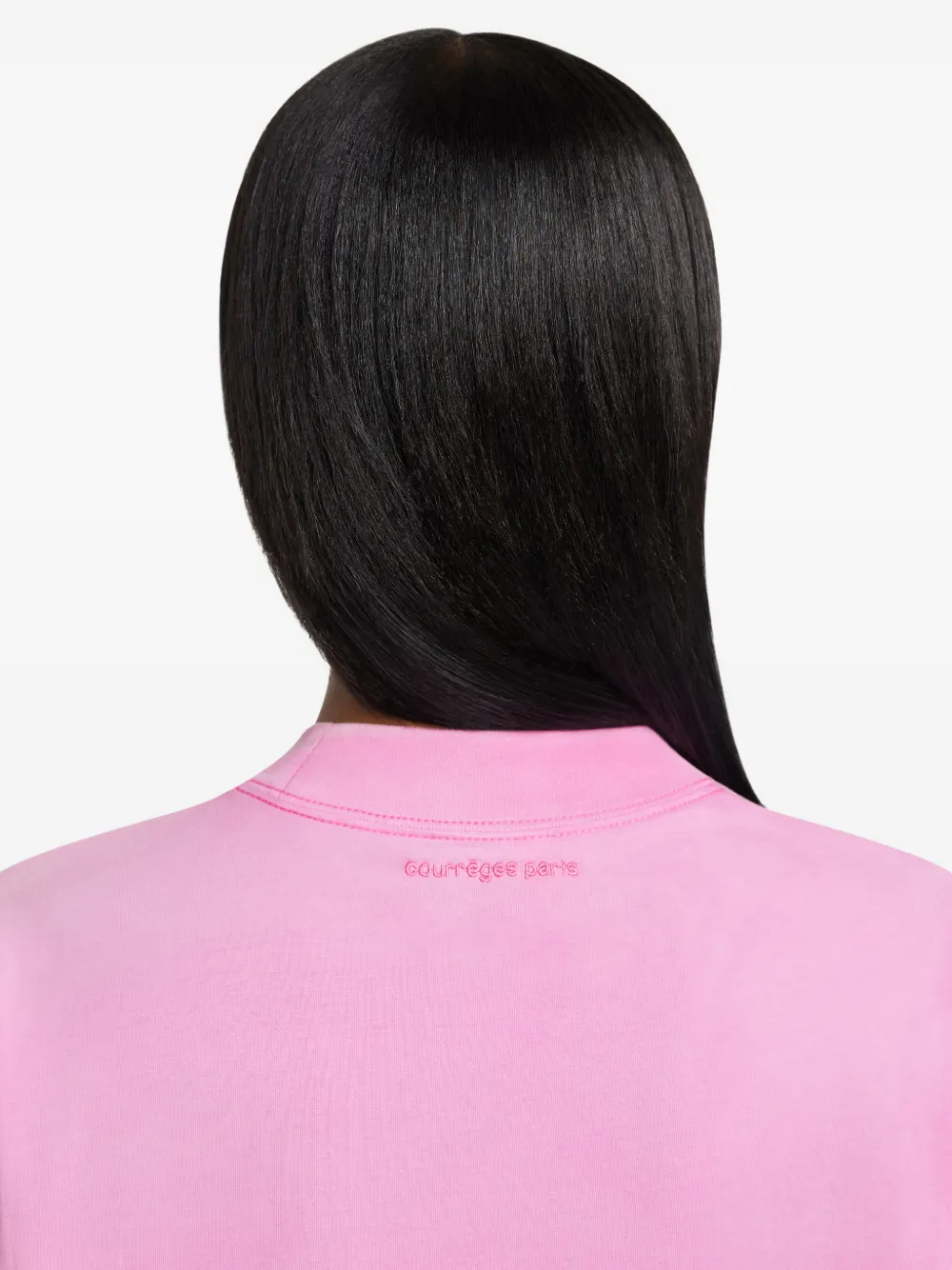 Courrèges T-shirtjurk met korte mouwen Roze