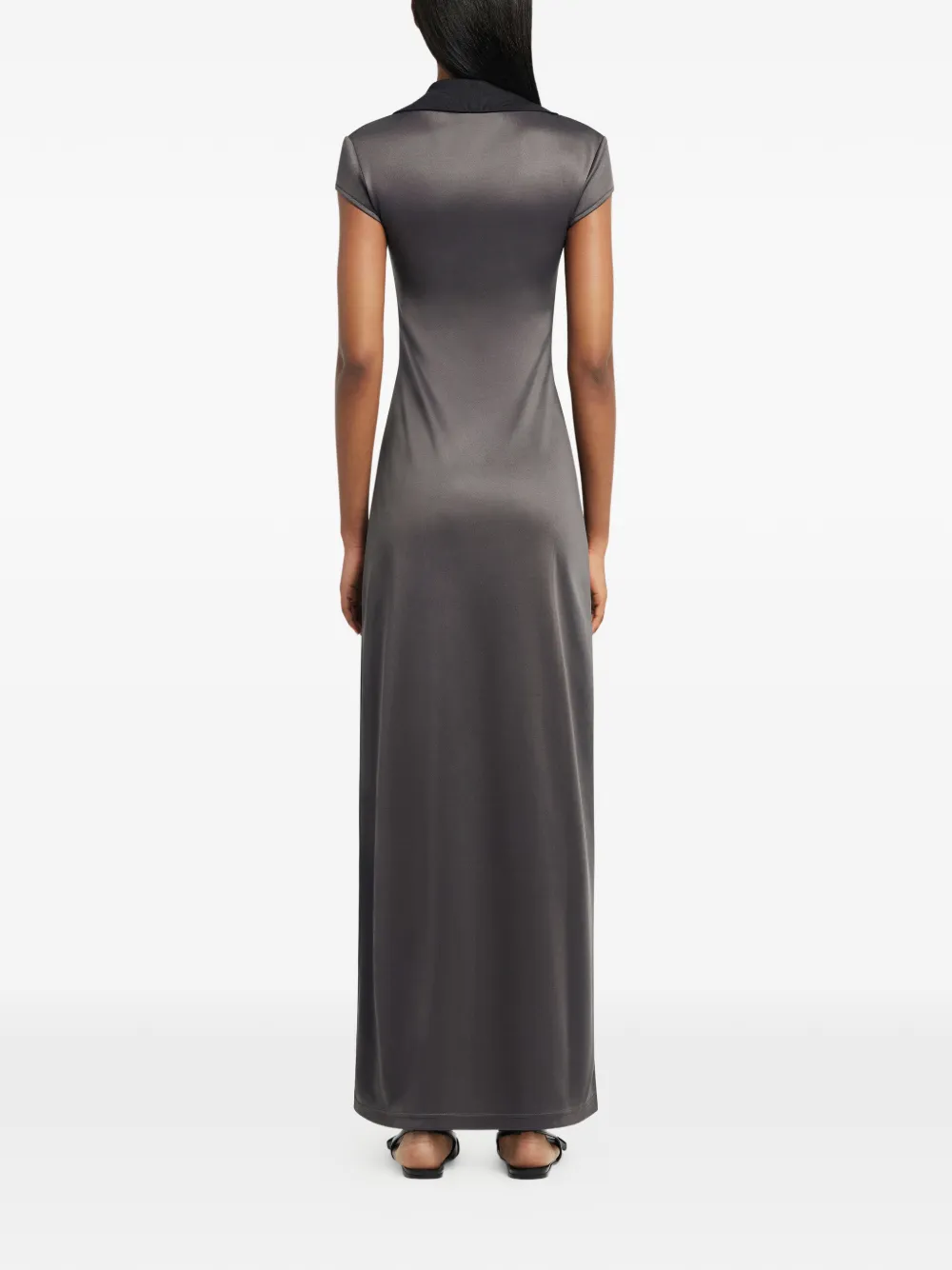 Courrèges Maxi-jurk met logo Grijs