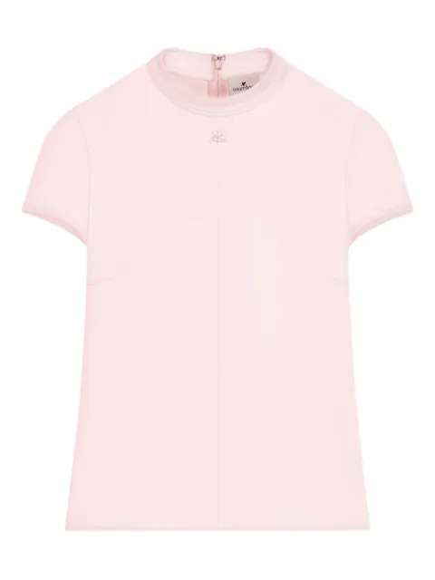 Courrèges camisa de crepé manga corta
