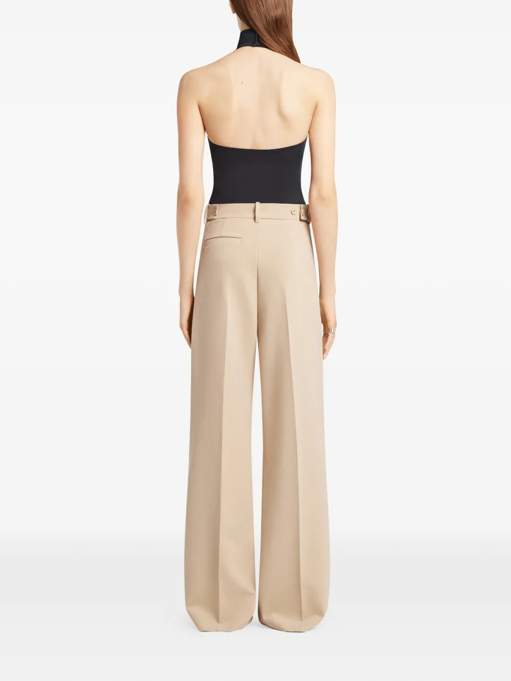  Courrèges Pleated-detail Trousers - Brown 
