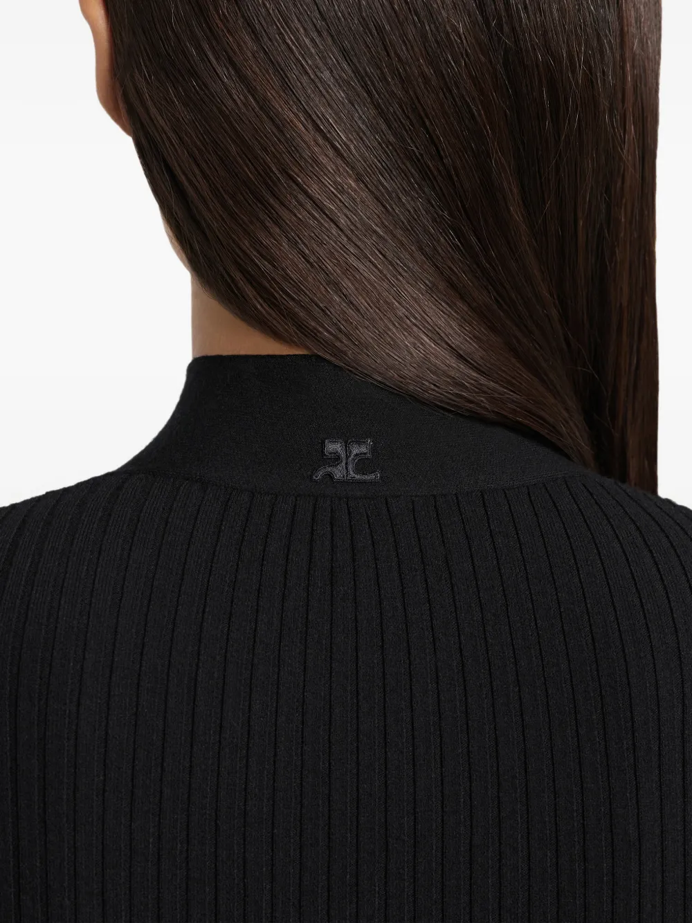 Courrèges Buckle Sweater In Black