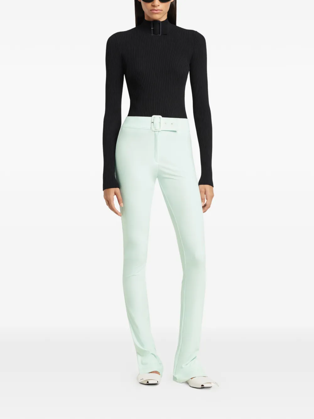 Courrèges Buckle Sweater In Black