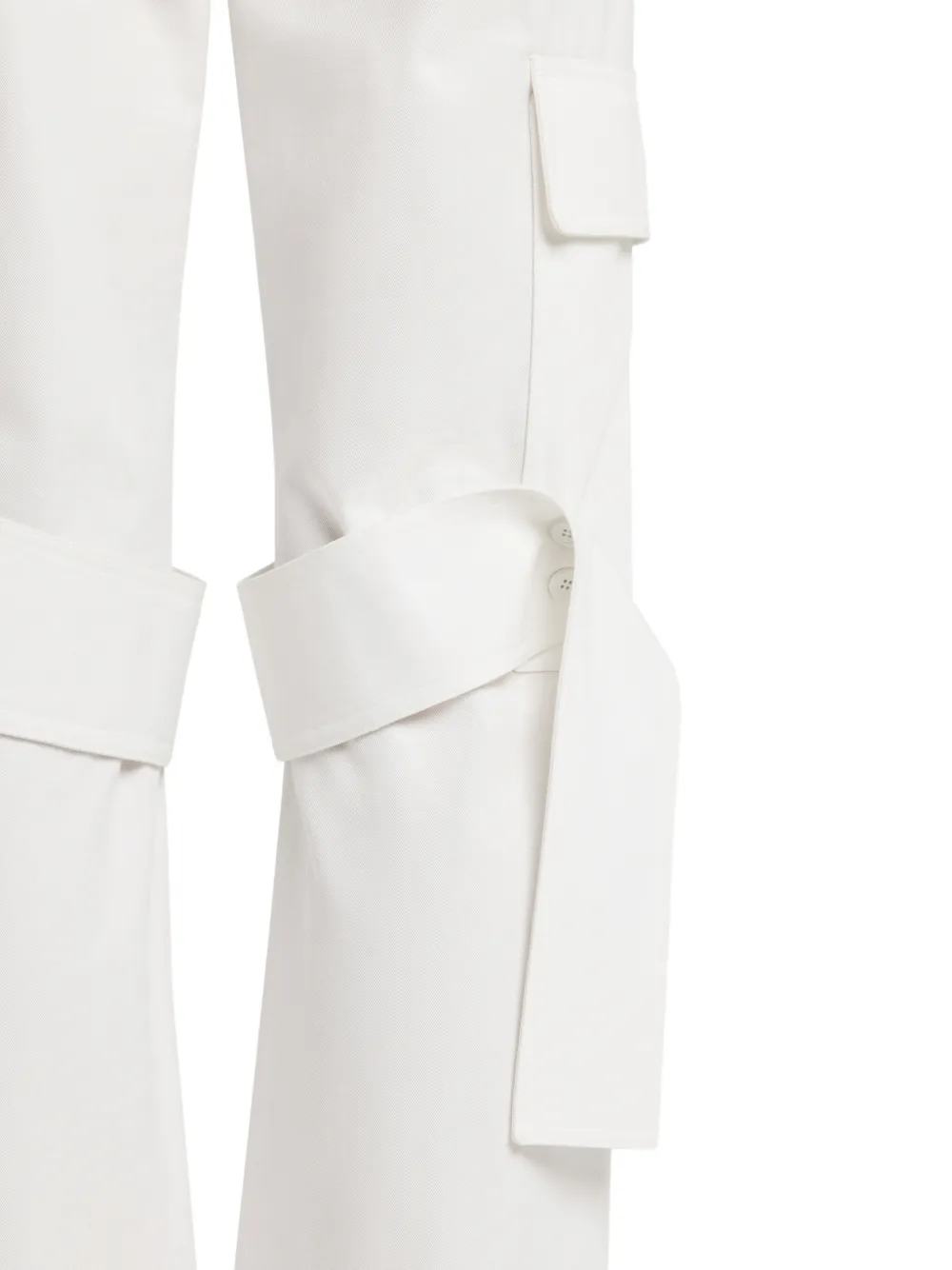 Courrèges Katoenen broek met klepzakken Wit