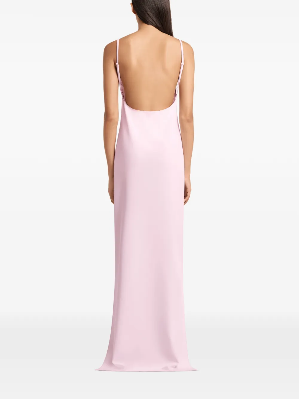 Courrèges Crêpe jurk met open rug Roze