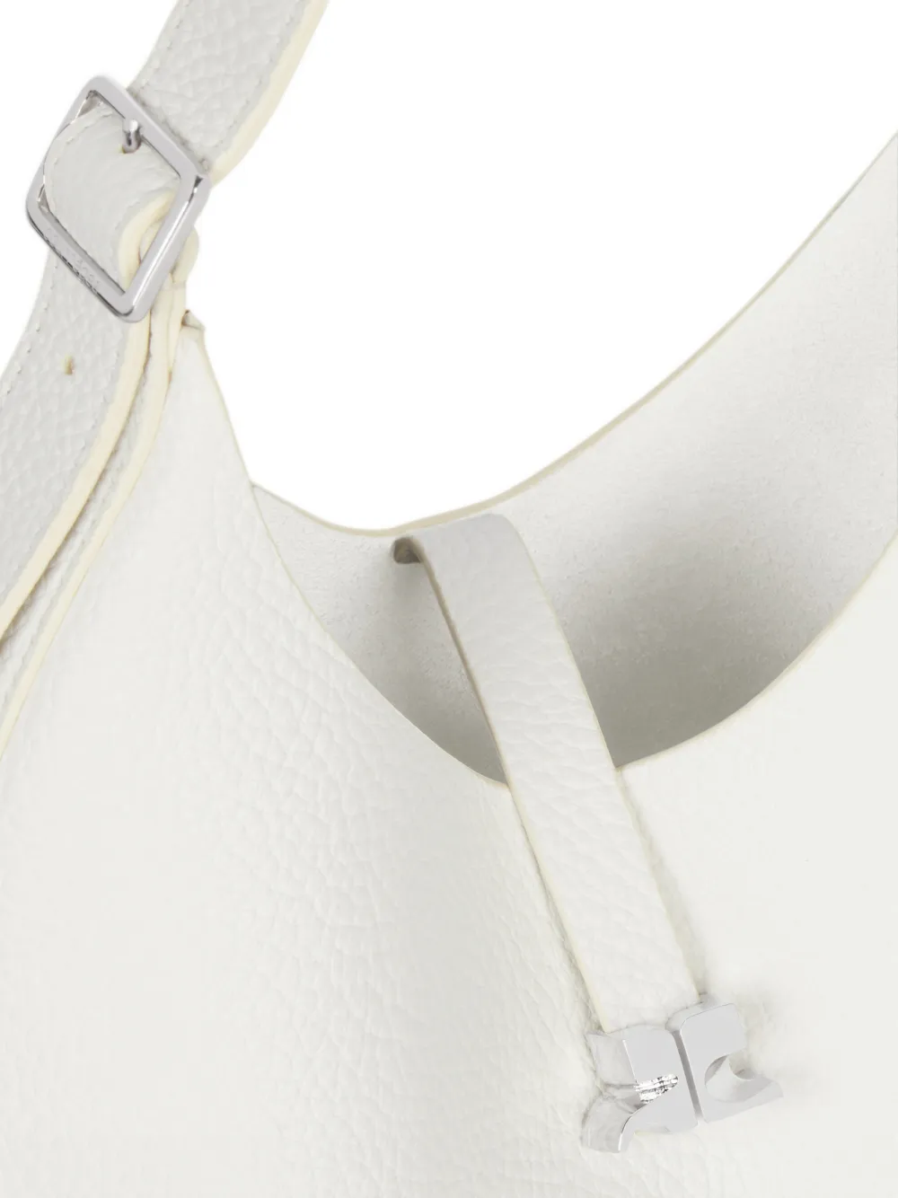 Courrèges Hobo leren bewerkte shopper Wit