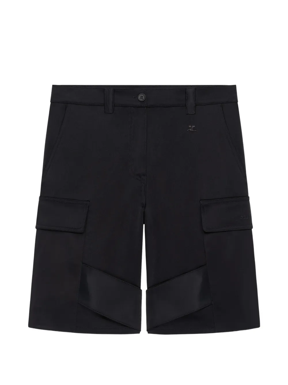 Courrèges Shorts met riemlussen Zwart