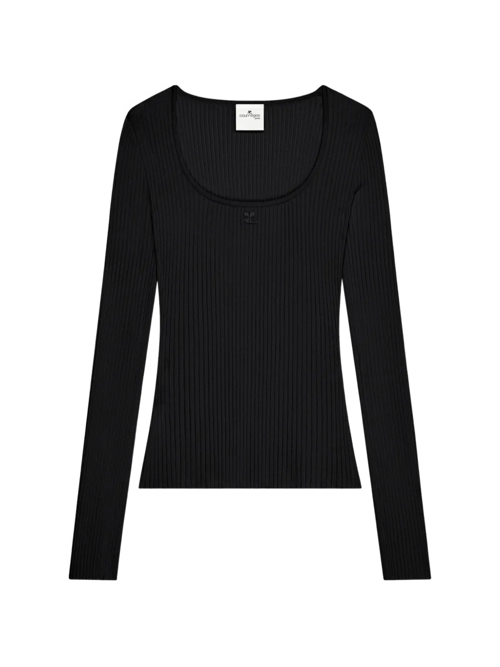 Courrèges ribbed-knit sweater - Schwarz