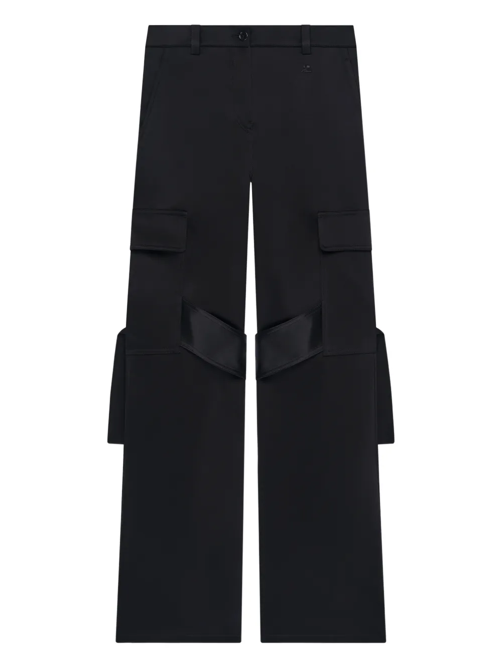 Courrèges Pantaloni dritti con finitura satinata - Nero