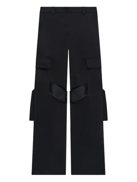 Courrèges pantalones con acabado satinado