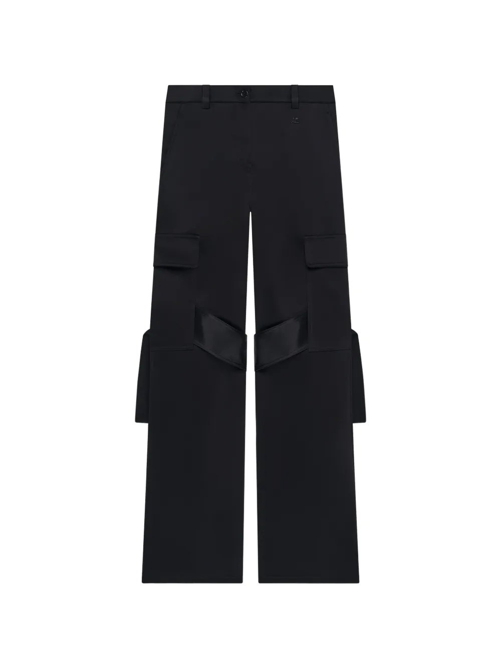 Courrèges Pantaloni dritti con finitura satinata - Nero