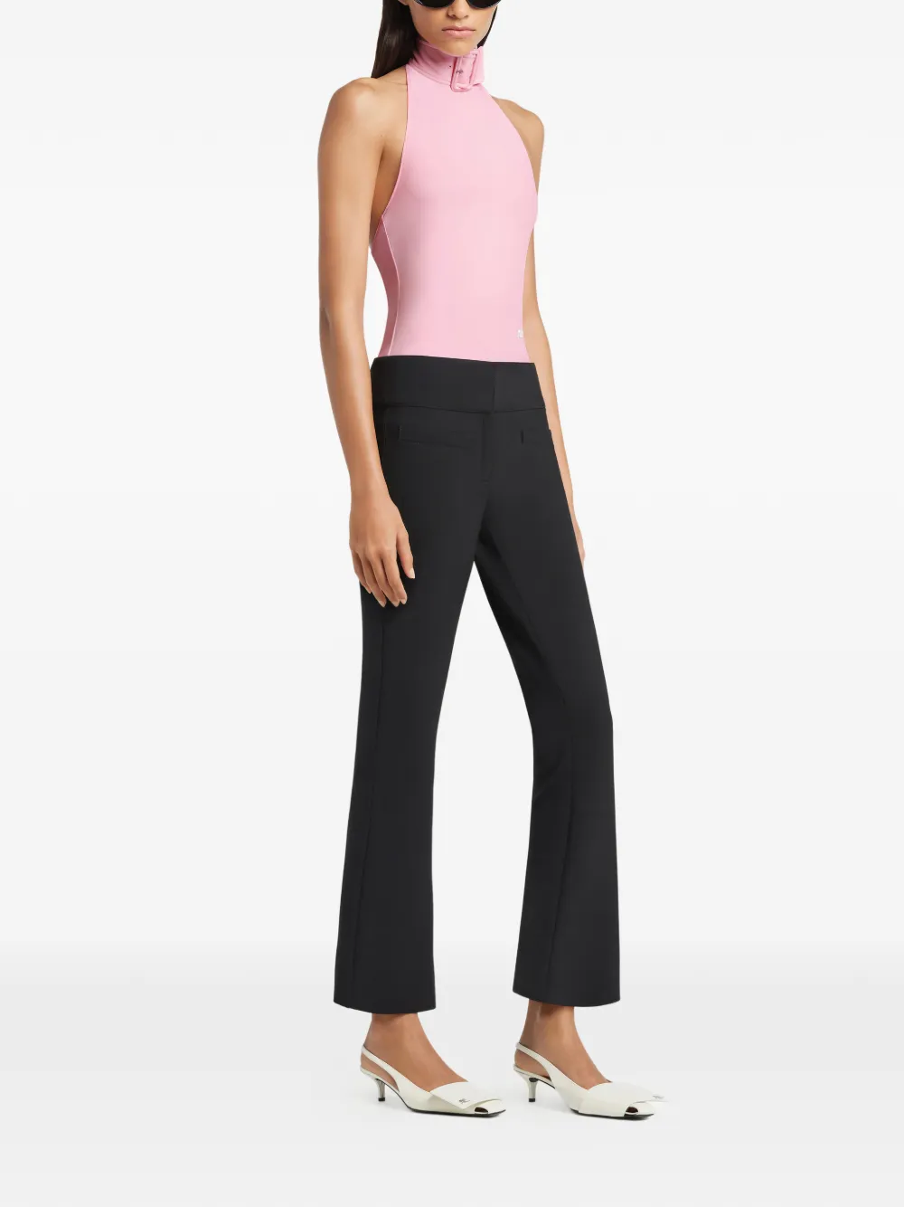 Courrèges Buckle Tech crêpe body Roze