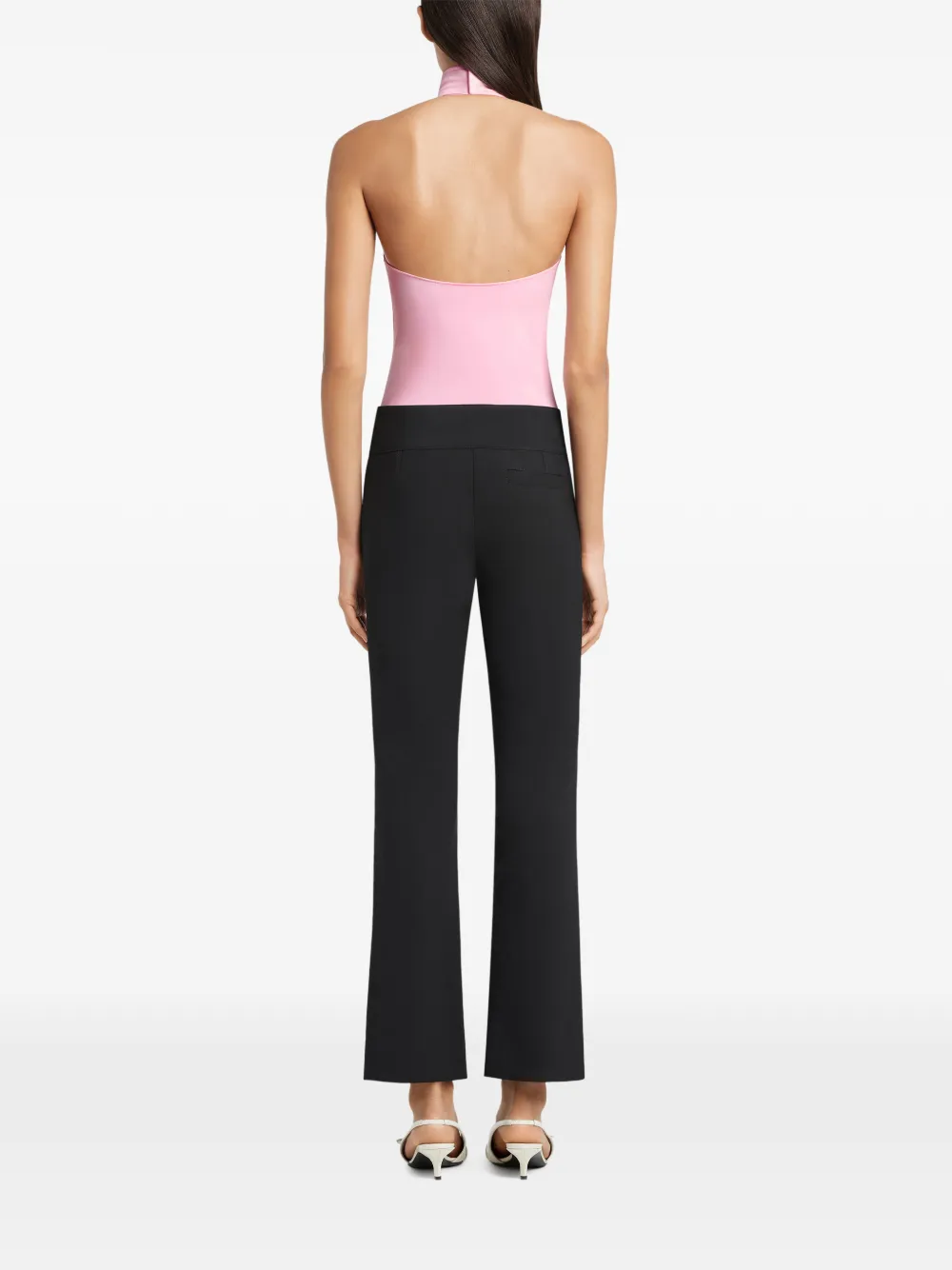 Courrèges Buckle Tech crêpe body Roze