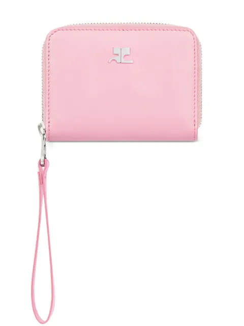 Courrèges zipped leather compact wallet