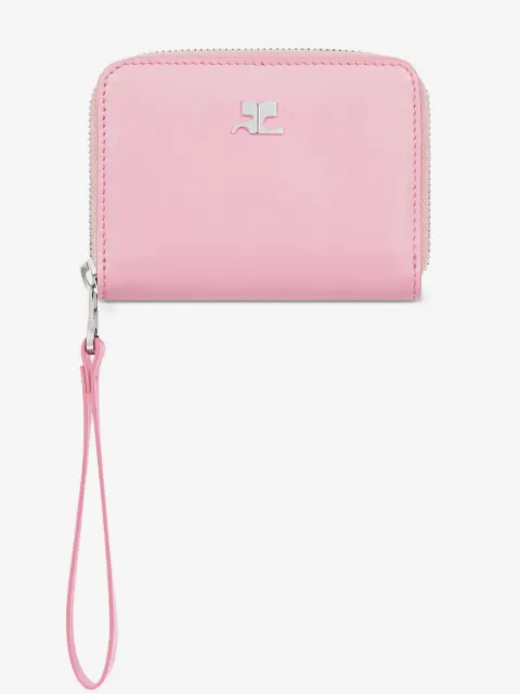 Courrèges zipped leather compact wallet