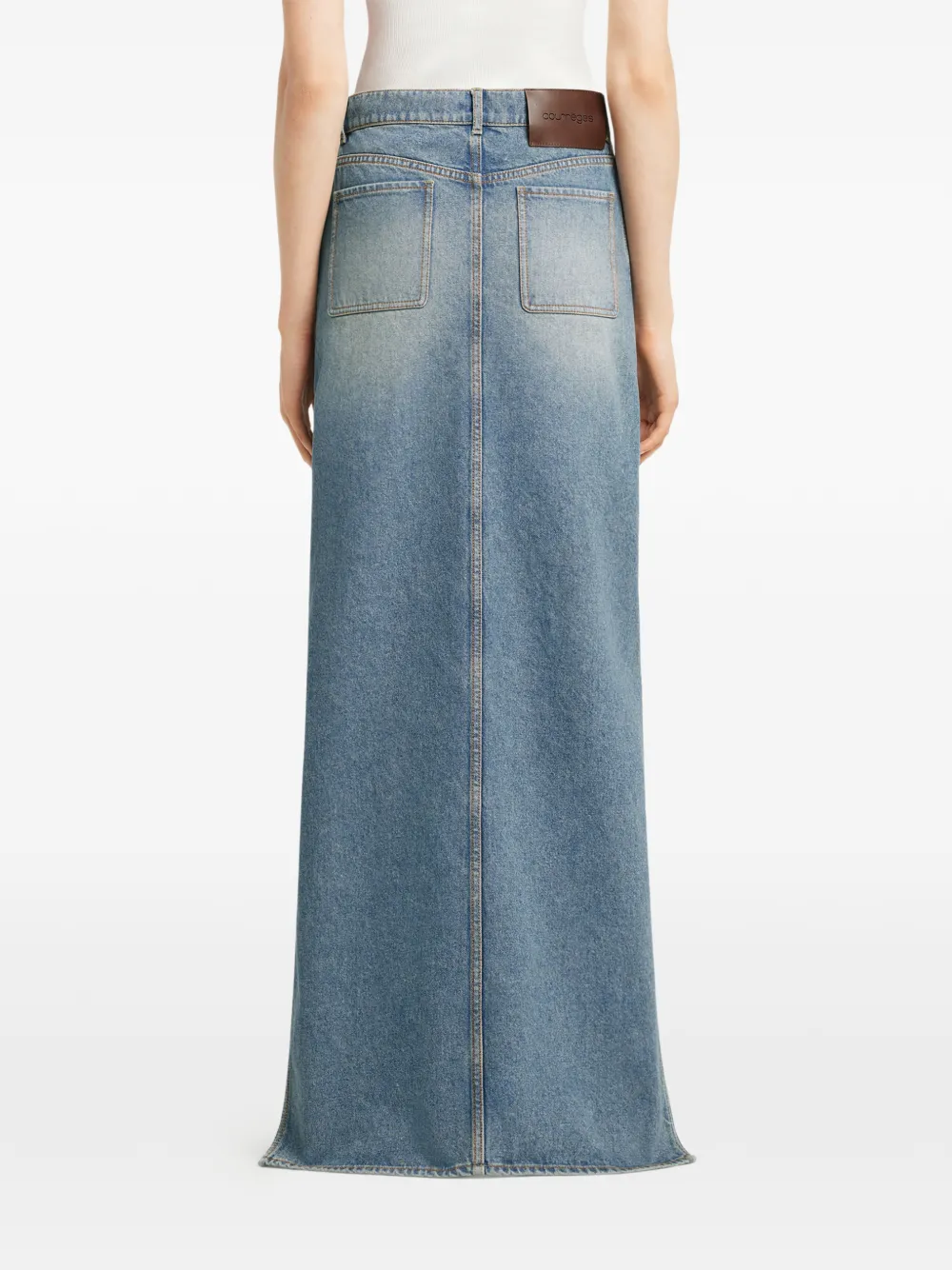 Courrèges Tanktop met gespdetail Wit