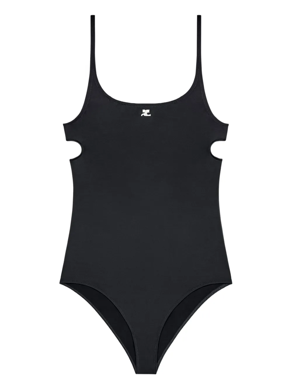 Courrèges Costume da bagno con dettaglio cut-out - Nero