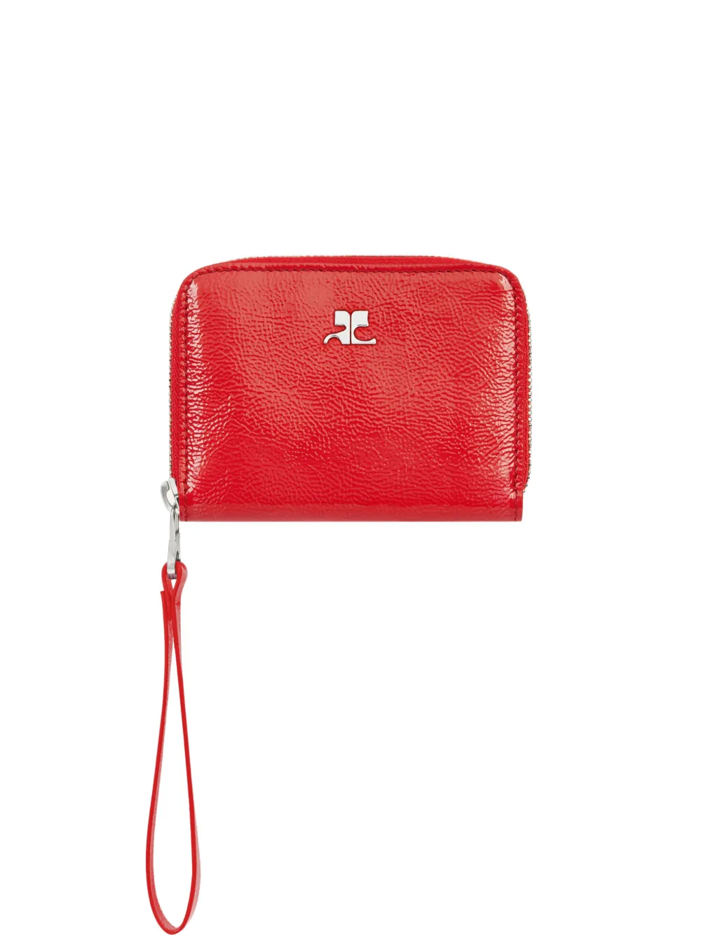 Courrèges Portafoglio compatto con zip - Rosso