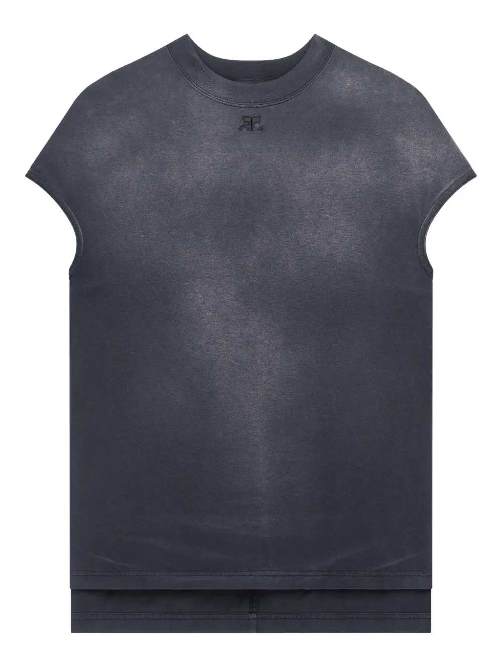 Courrèges T-shirt con logo - Grigio