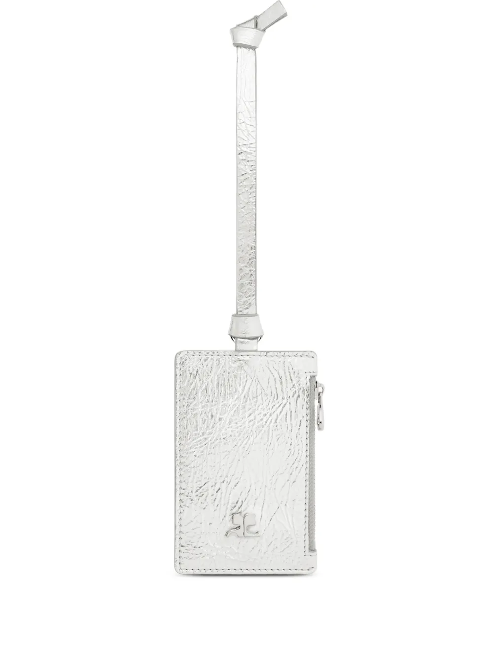 Courrèges Portacarte con zip - Argento