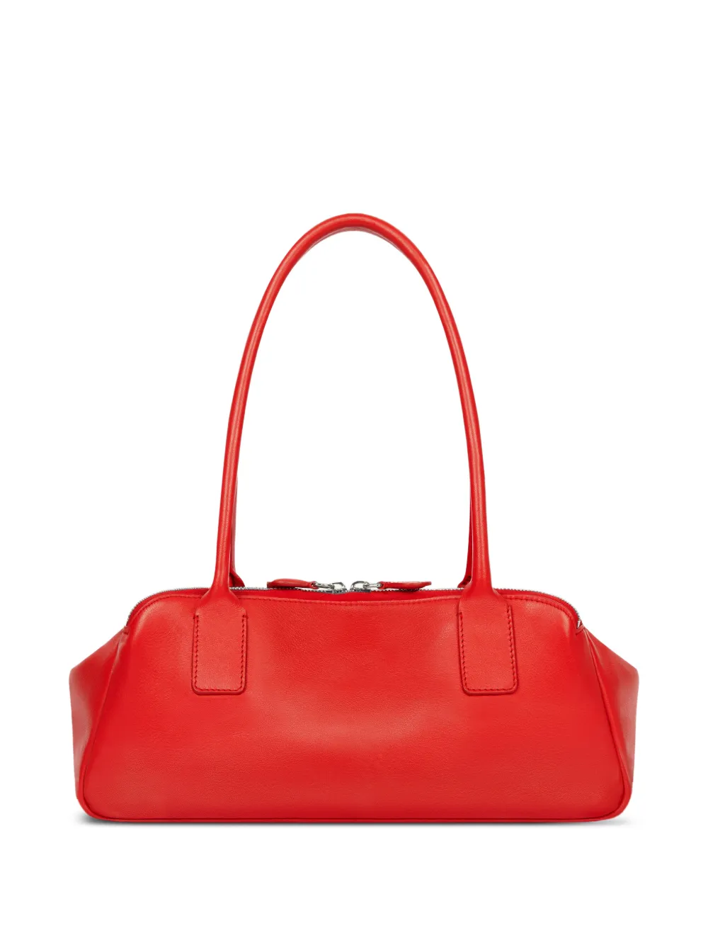  Courrèges Strip Leather Shoulder Bag - Red 