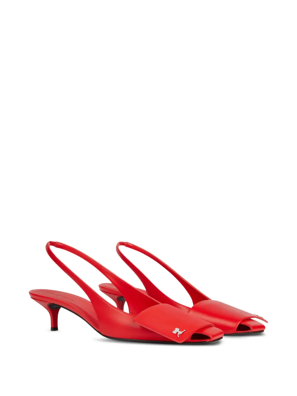 Courrèges Leren slingback pumps Rood