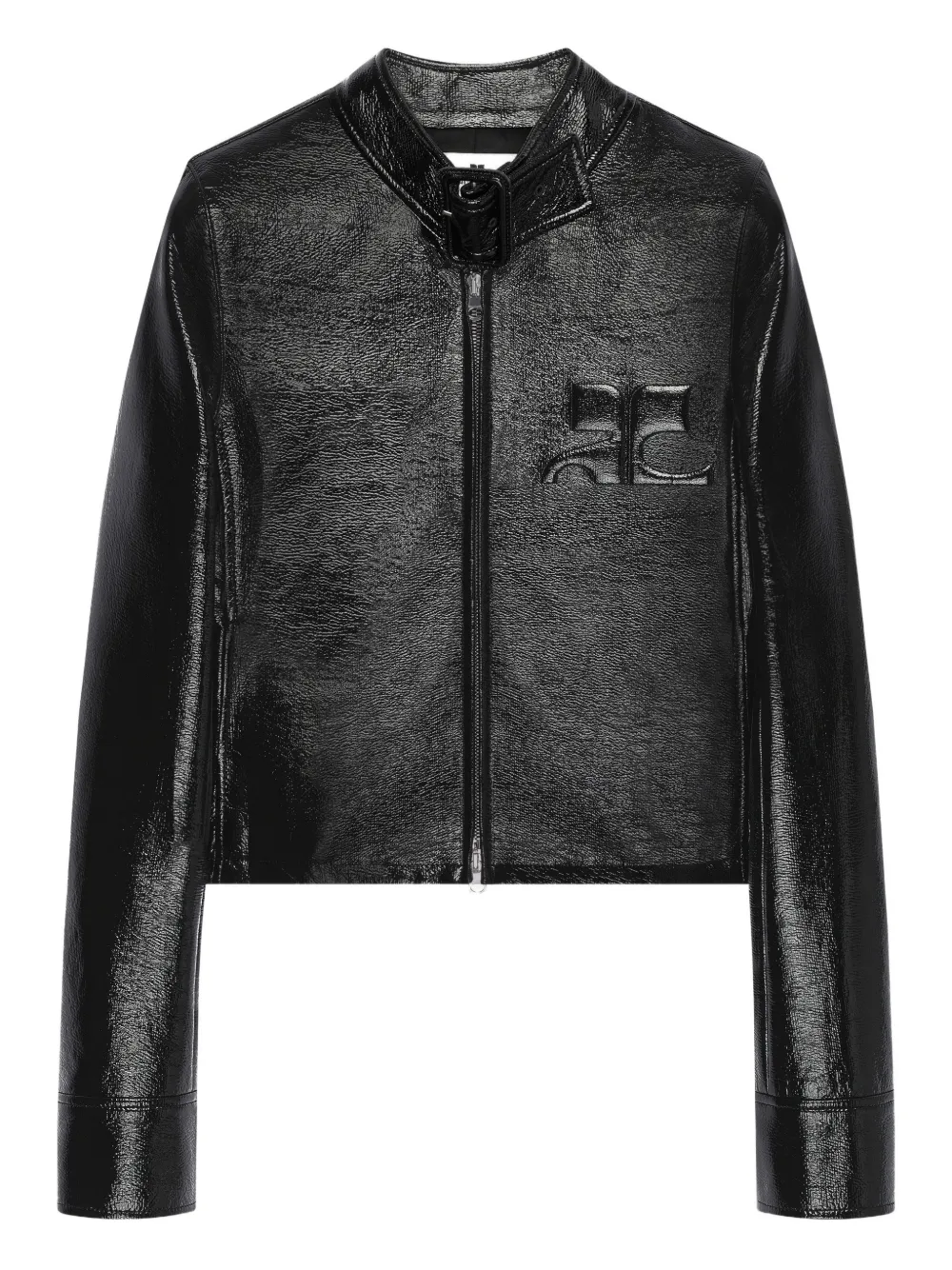 Courrèges City logo-embossed jacket - Nero