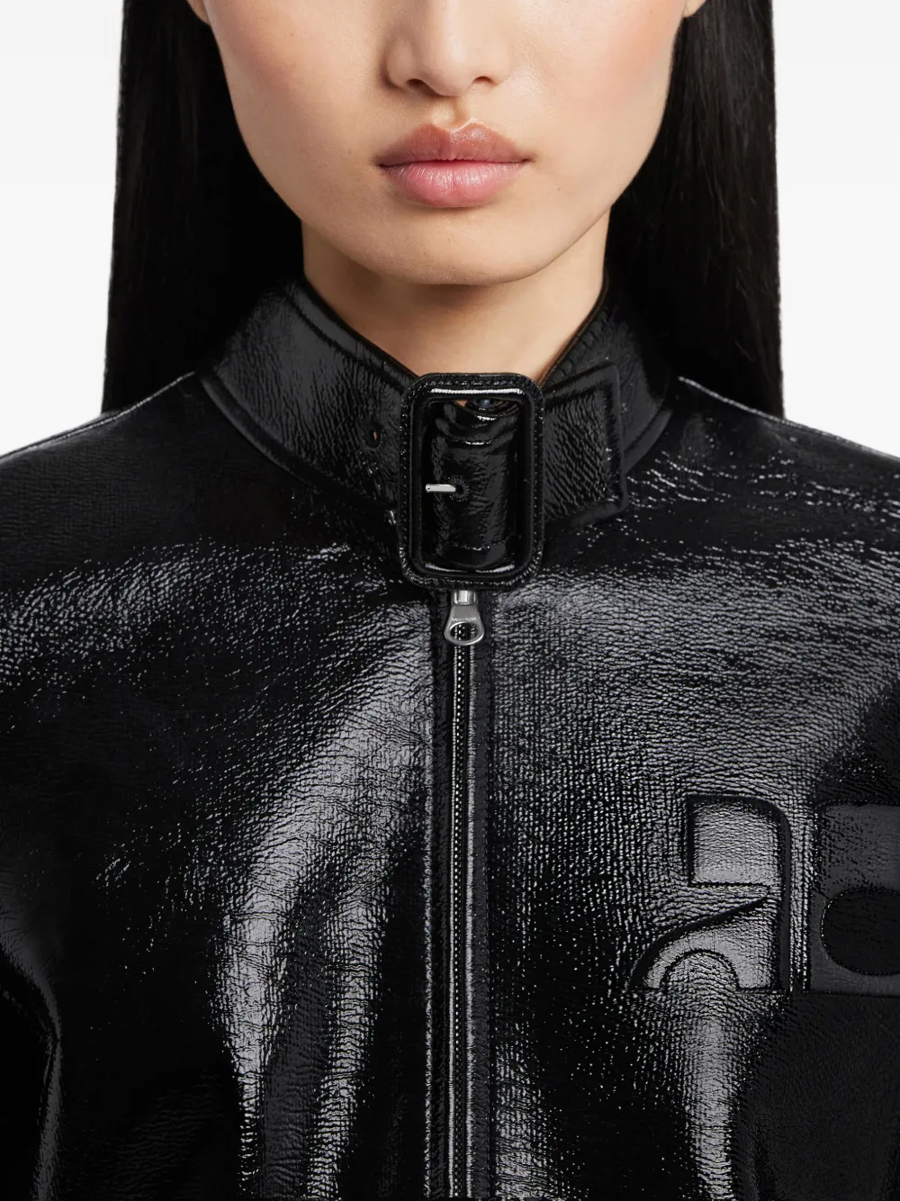 City logo-embossed jacket