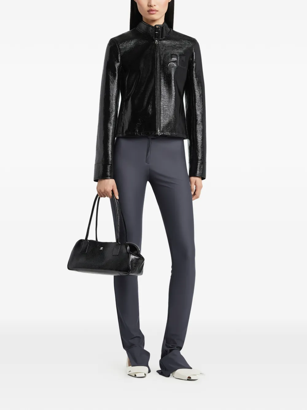 City logo-embossed jacket