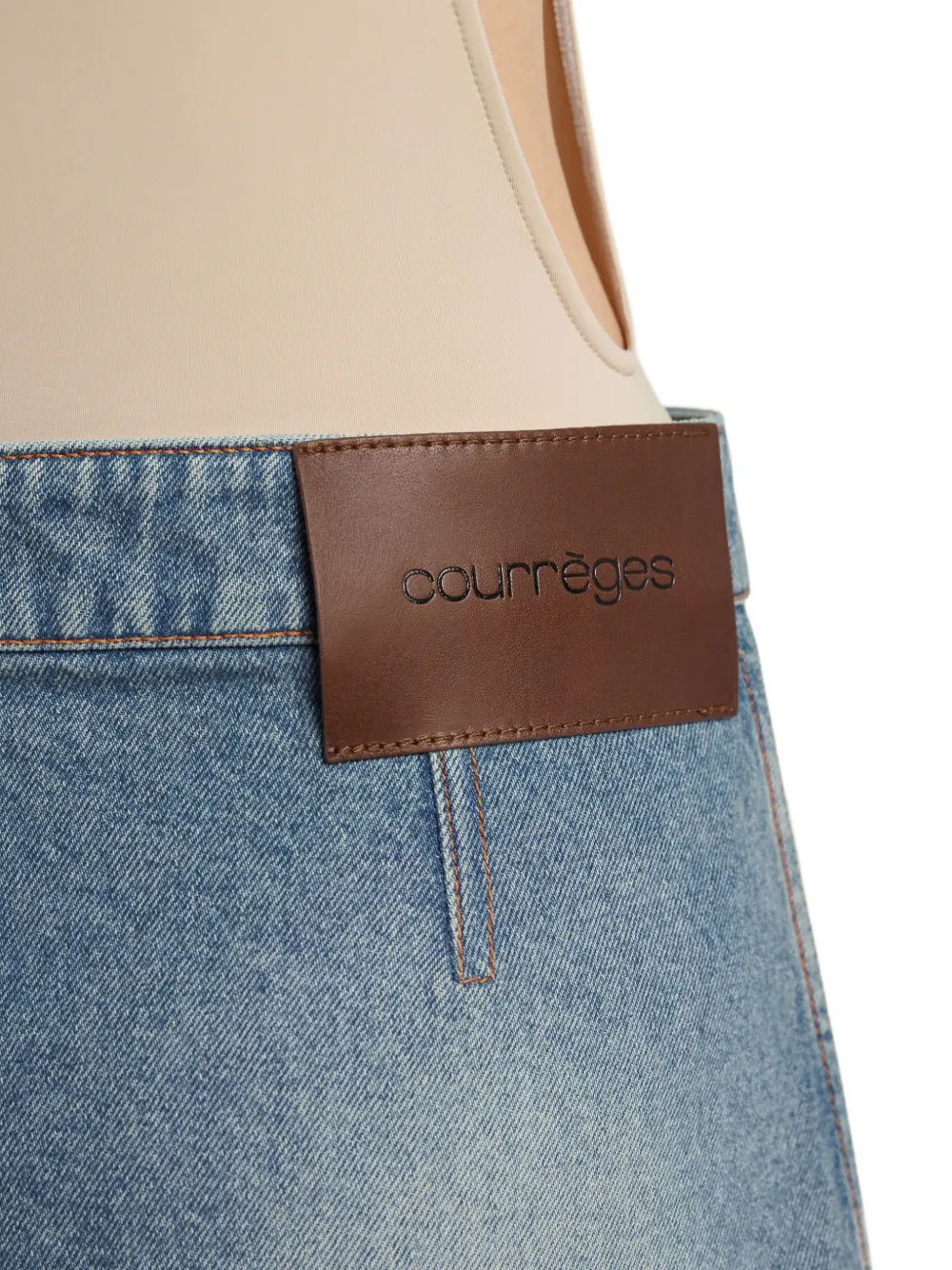 Courrèges Signature denim mini-rok Blauw