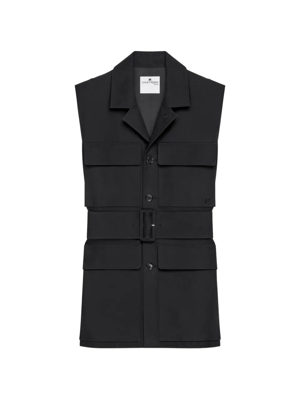 Courrèges Jacke mit Gürtel - Schwarz