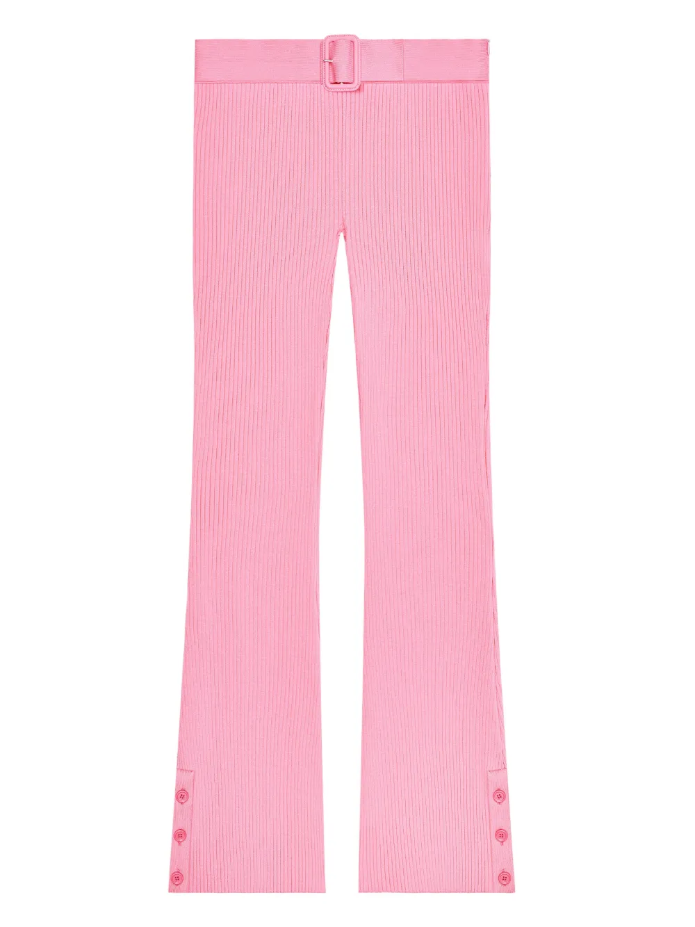 Courrèges Gerippte Strickhose - Rosa