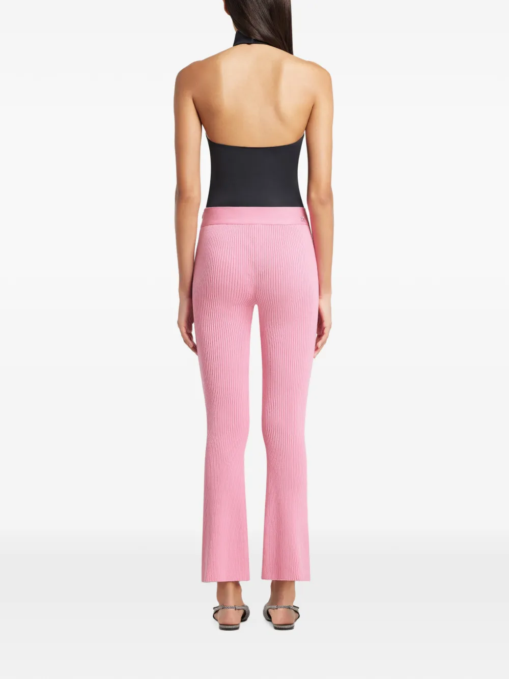 Courrèges Ribgebreide broek Roze