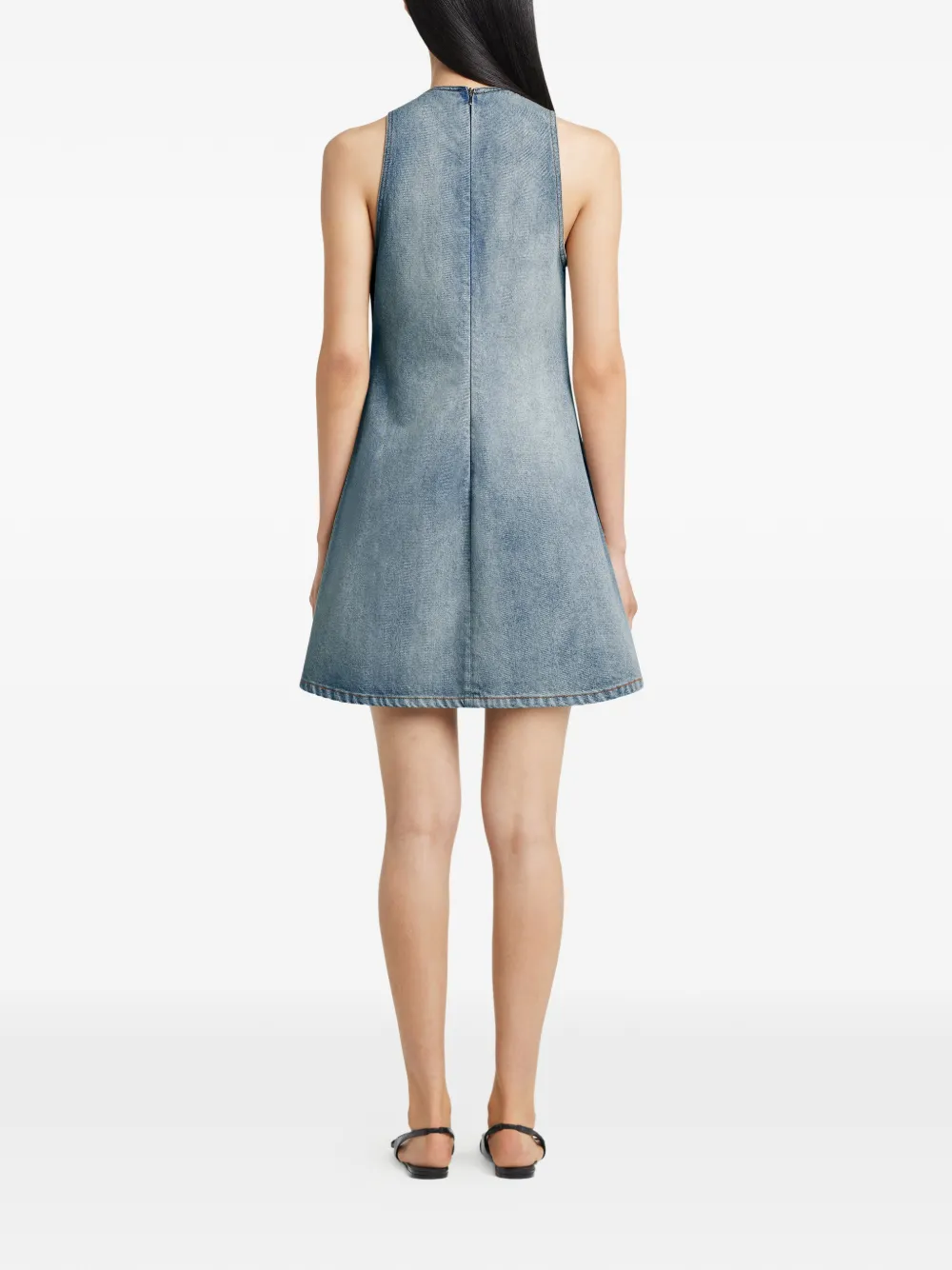 Courrèges Mouwloze denim jurk Blauw