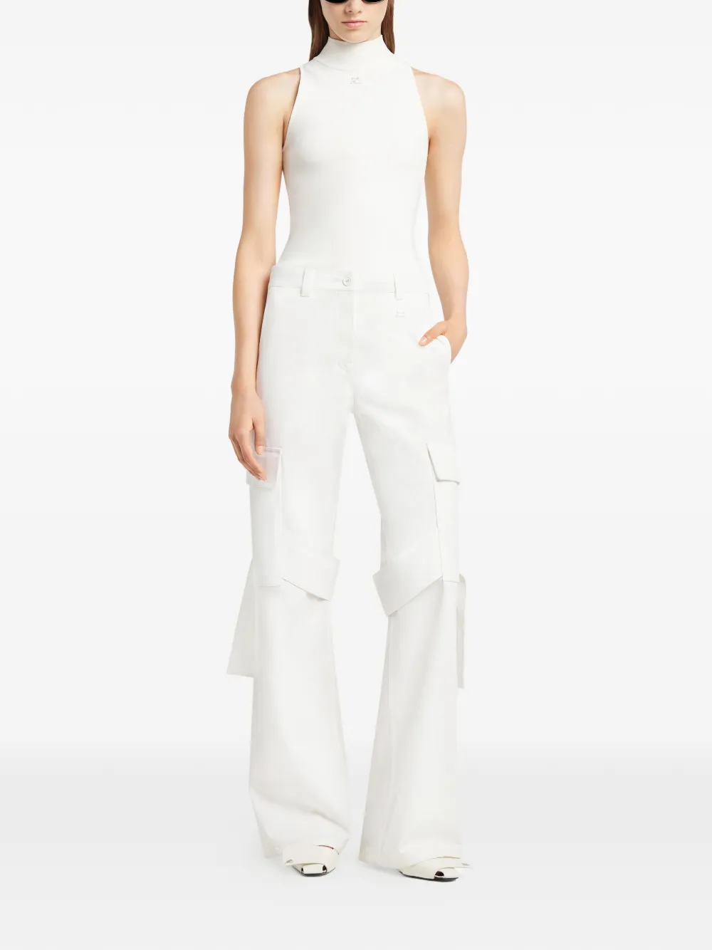 Courrèges Heritage gebreide spencer Wit