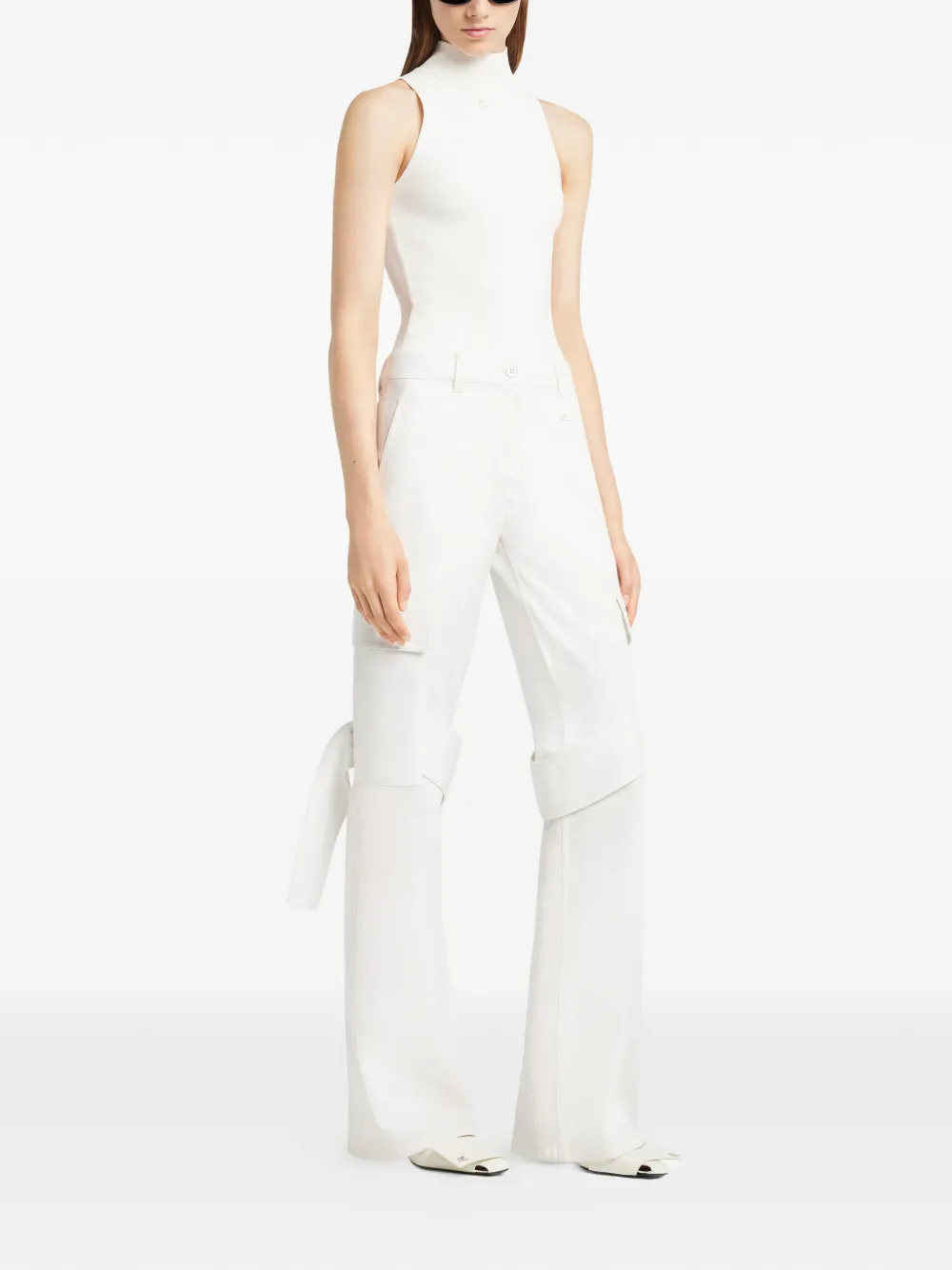Courrèges Heritage gebreide spencer Wit